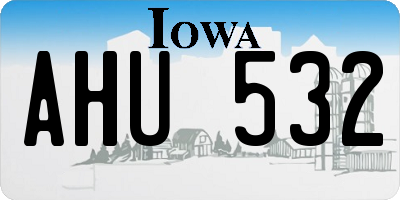 IA license plate AHU532