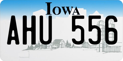 IA license plate AHU556