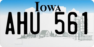 IA license plate AHU561