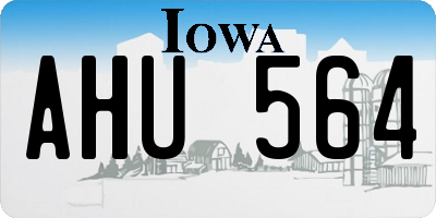 IA license plate AHU564