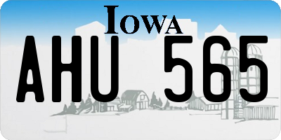 IA license plate AHU565