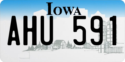IA license plate AHU591