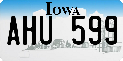 IA license plate AHU599