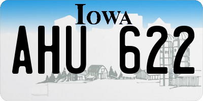 IA license plate AHU622