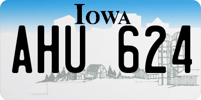 IA license plate AHU624