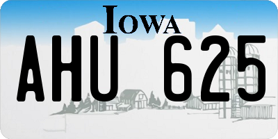 IA license plate AHU625