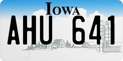 IA license plate AHU641
