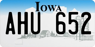 IA license plate AHU652