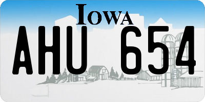 IA license plate AHU654