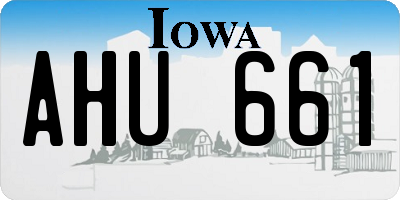 IA license plate AHU661