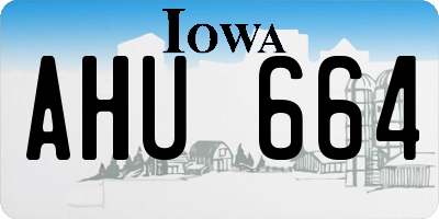 IA license plate AHU664