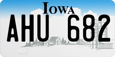 IA license plate AHU682