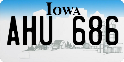 IA license plate AHU686