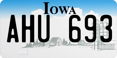 IA license plate AHU693