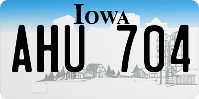 IA license plate AHU704