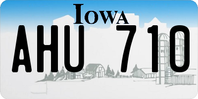 IA license plate AHU710