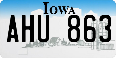 IA license plate AHU863