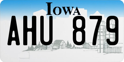 IA license plate AHU879