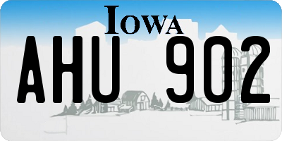 IA license plate AHU902