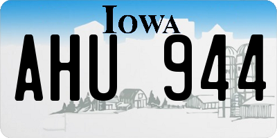 IA license plate AHU944