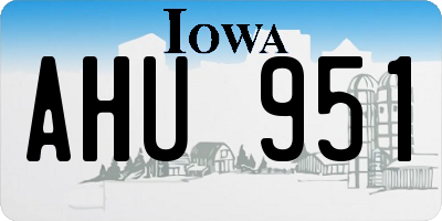 IA license plate AHU951