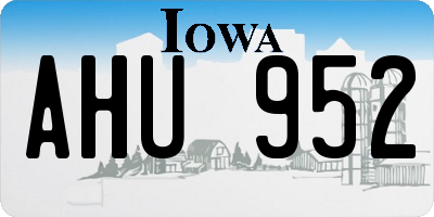 IA license plate AHU952