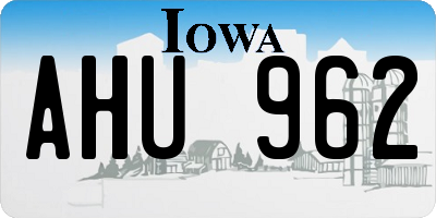 IA license plate AHU962