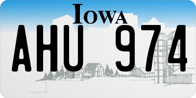 IA license plate AHU974