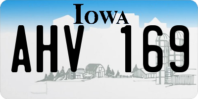IA license plate AHV169