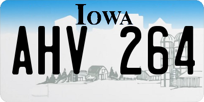 IA license plate AHV264