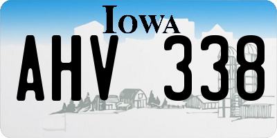 IA license plate AHV338