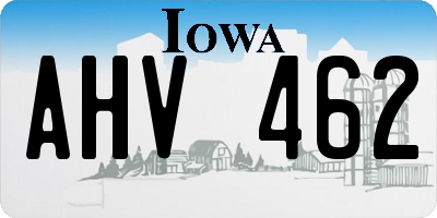 IA license plate AHV462