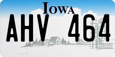 IA license plate AHV464