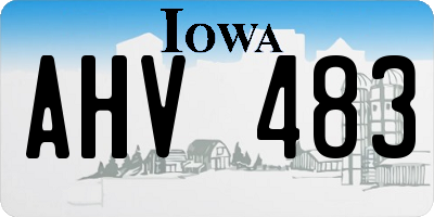 IA license plate AHV483