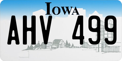 IA license plate AHV499