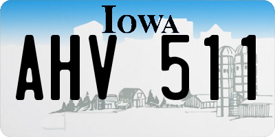 IA license plate AHV511