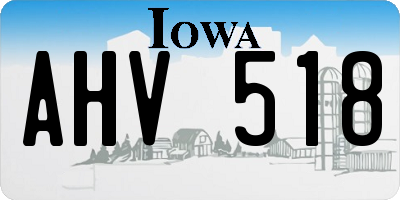 IA license plate AHV518