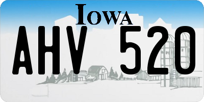 IA license plate AHV520
