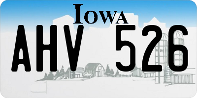 IA license plate AHV526