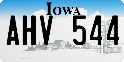 IA license plate AHV544