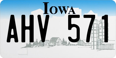 IA license plate AHV571