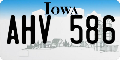 IA license plate AHV586