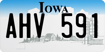 IA license plate AHV591
