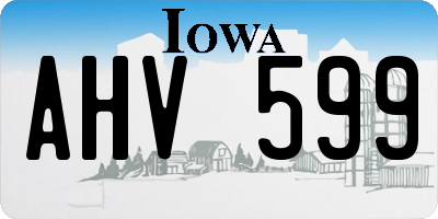 IA license plate AHV599