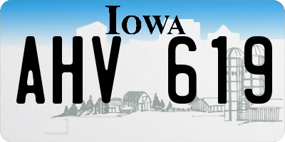 IA license plate AHV619