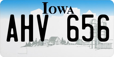 IA license plate AHV656