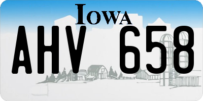 IA license plate AHV658