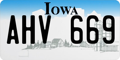 IA license plate AHV669