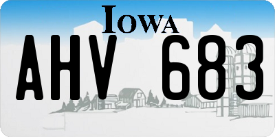 IA license plate AHV683