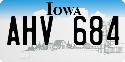 IA license plate AHV684